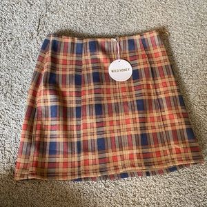 Plaid skirt from These Three Boutique!